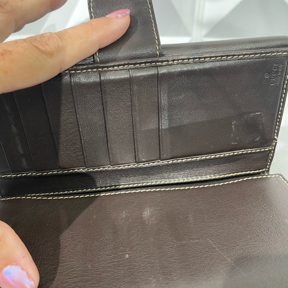 Authentic GUCCI GG Monogram Canvas Leather Heart Continental Full Length Wallet - Picture 8 of 15